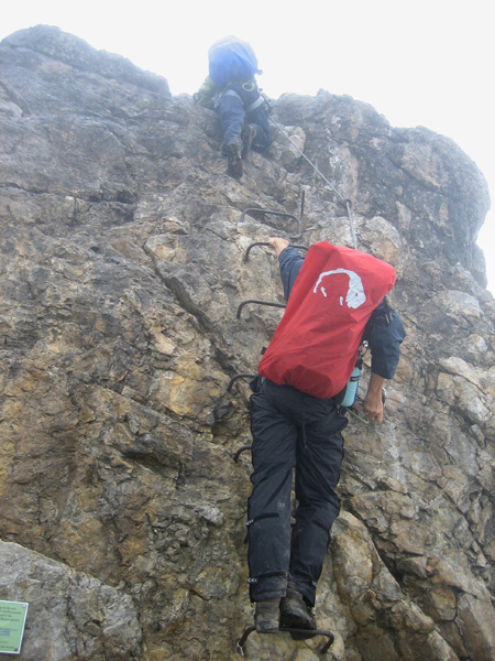 Besteigung am Klettersteig
