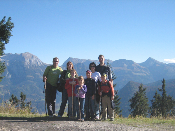 Gruppenbild vor die Berchtesgadener Alpen